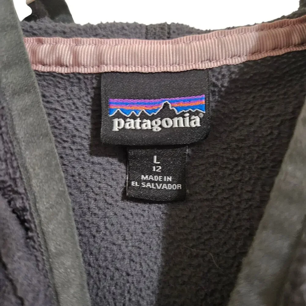 Patagonia Girls' Micro D Snap-T Jacket gray pink